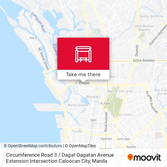 Circumference Road 3 / Dagat-Dagatan Avenue Extension Intersection Caloocan City map
