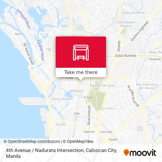 4th Avenue / Nadurata Intersection, Caloocan City map
