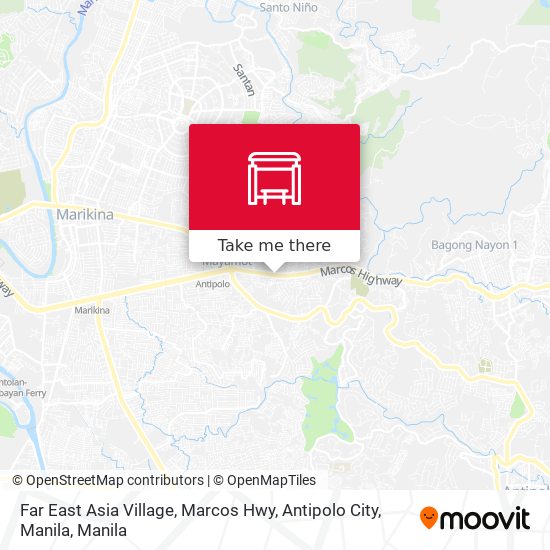 Far East Asia Village, Marcos Hwy, Antipolo City, Manila map