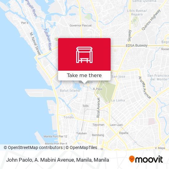 John Paolo, A. Mabini Avenue, Manila map