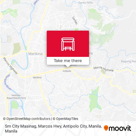 Sm City Masinag, Marcos Hwy, Antipolo City, Manila map