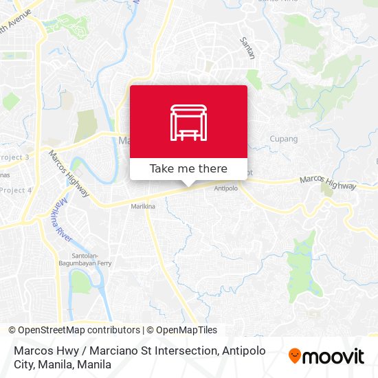 Marcos Hwy / Marciano St Intersection, Antipolo City, Manila map