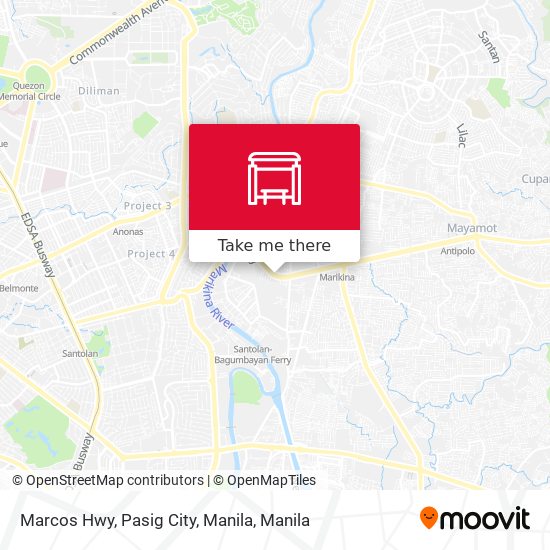 Marcos Hwy, Pasig City, Manila map