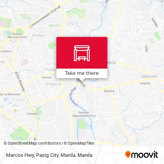 Marcos Hwy, Pasig City, Manila map