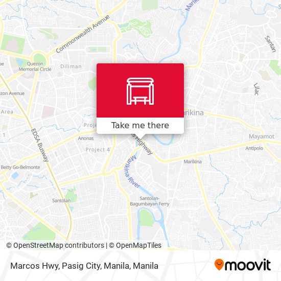 Marcos Hwy, Pasig City, Manila map