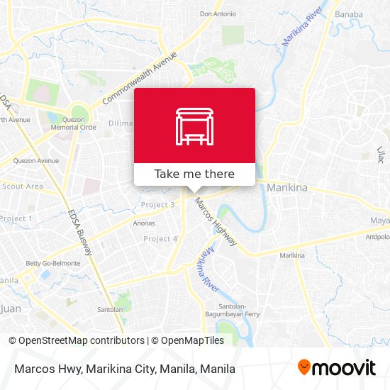 Marcos Hwy, Marikina City, Manila map