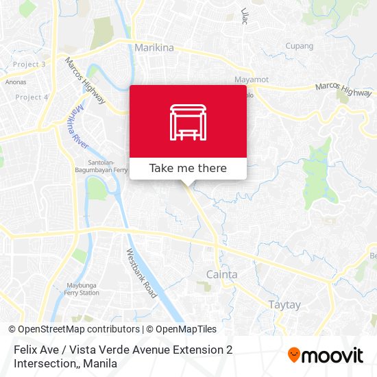 Felix Ave / Vista Verde Avenue Extension 2 Intersection, map