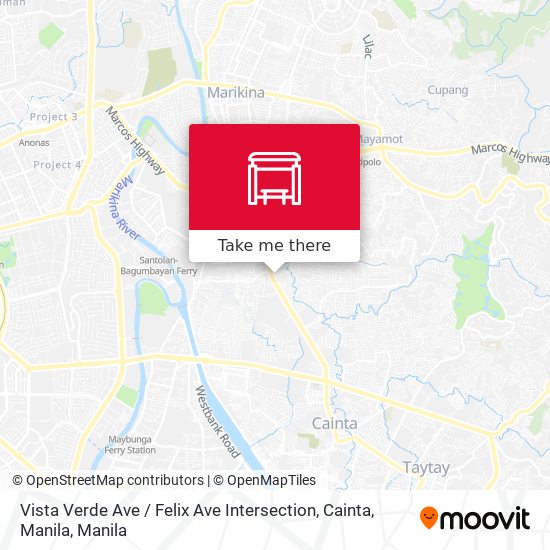 Vista Verde Ave / Felix Ave Intersection, Cainta, Manila map