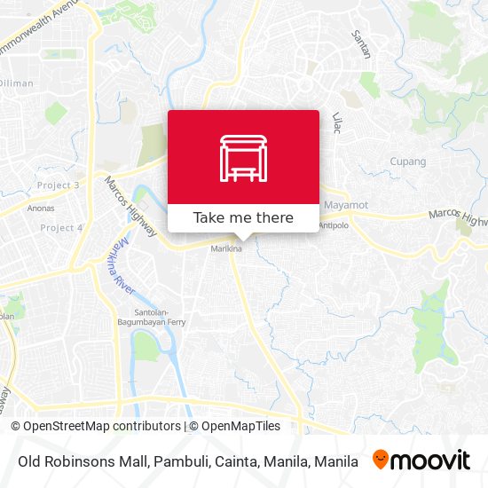Old Robinsons Mall, Pambuli, Cainta, Manila map