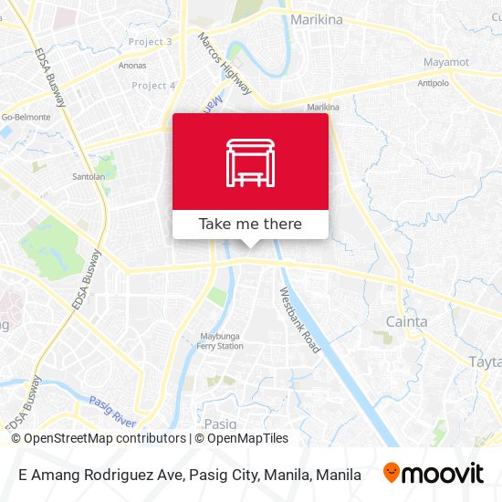 E Amang Rodriguez Ave, Pasig City, Manila map