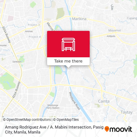 Amang Rodriguez Ave / A. Mabini Intersection, Pasig City, Manila map