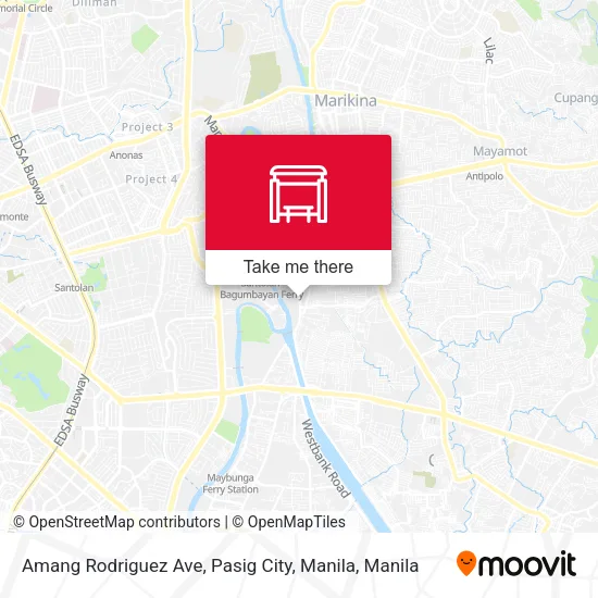 Amang Rodriguez Ave, Pasig City, Manila map
