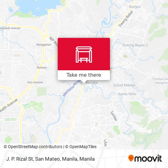J. P. Rizal St, San Mateo, Manila map