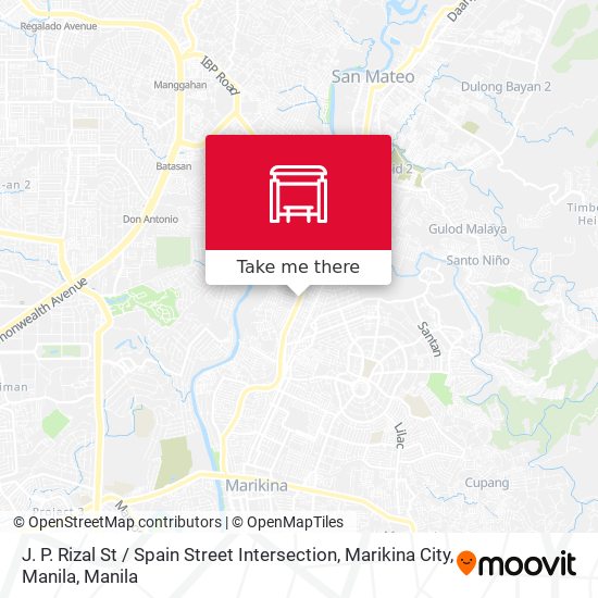 J. P. Rizal St / Spain Street Intersection, Marikina City, Manila map