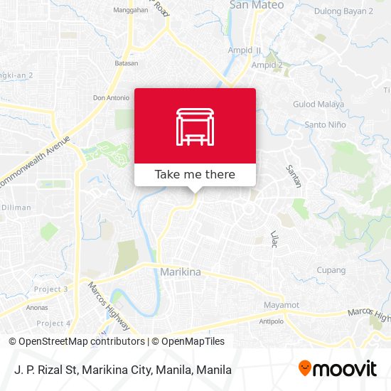 J. P. Rizal St, Marikina City, Manila map