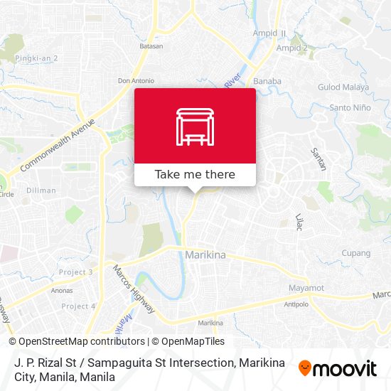 J. P. Rizal St /  Sampaguita St Intersection, Marikina City, Manila map