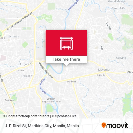 J. P. Rizal St, Marikina City, Manila map