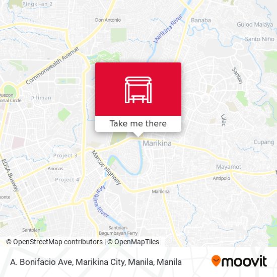 A. Bonifacio Ave, Marikina City, Manila map