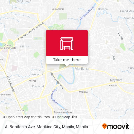 A. Bonifacio Ave, Marikina City, Manila map
