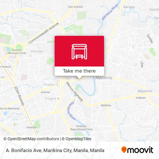 A. Bonifacio Ave, Marikina City, Manila map