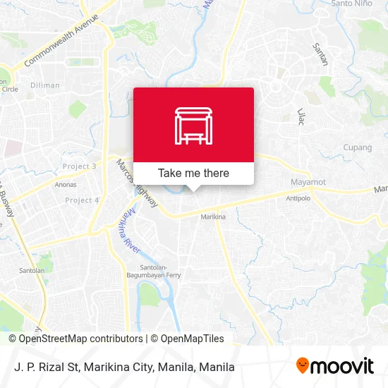 J. P. Rizal St, Marikina City, Manila map