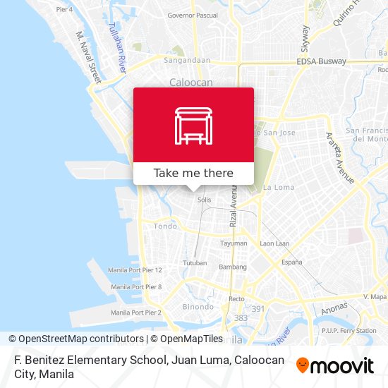 F. Benitez Elementary School, Juan Luma, Caloocan City map