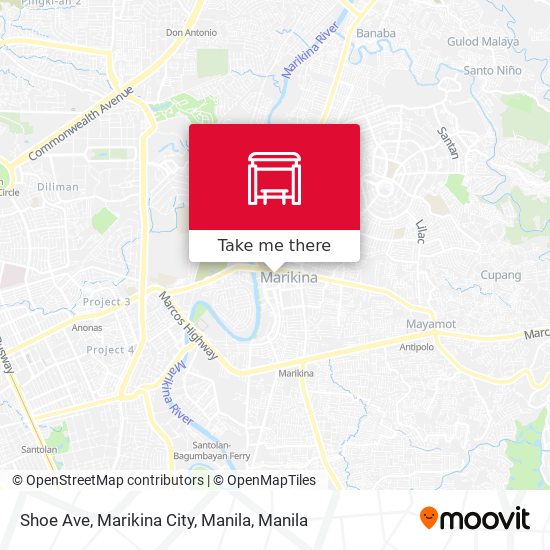 Shoe Ave, Marikina City, Manila map