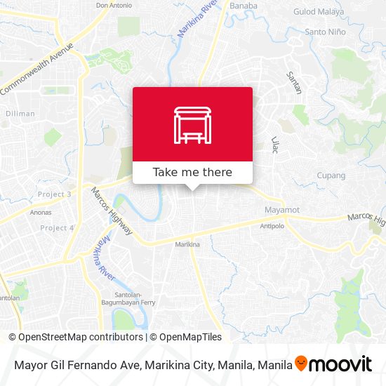 Mayor Gil Fernando Ave, Marikina City, Manila map