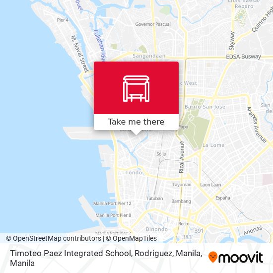 Timoteo Paez Integrated School, Rodriguez, Manila map