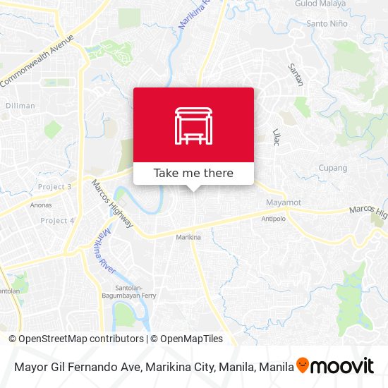Mayor Gil Fernando Ave, Marikina City, Manila map
