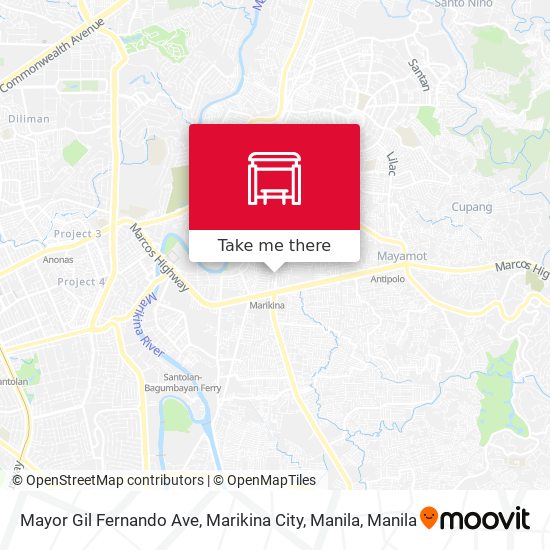 Mayor Gil Fernando Ave, Marikina City, Manila map