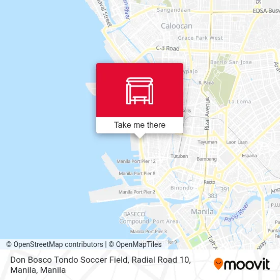 Don Bosco Tondo Soccer Field, Radial Road 10, Manila map