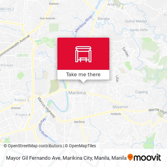 Mayor Gil Fernando Ave, Marikina City, Manila map