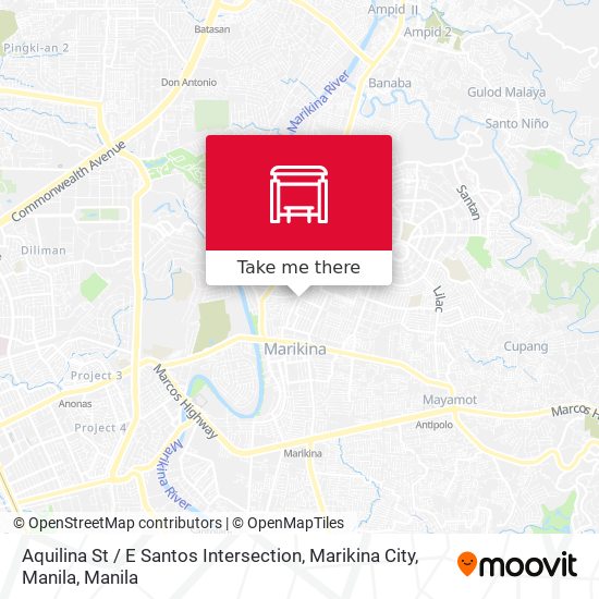 Aquilina St / E Santos Intersection, Marikina City, Manila map