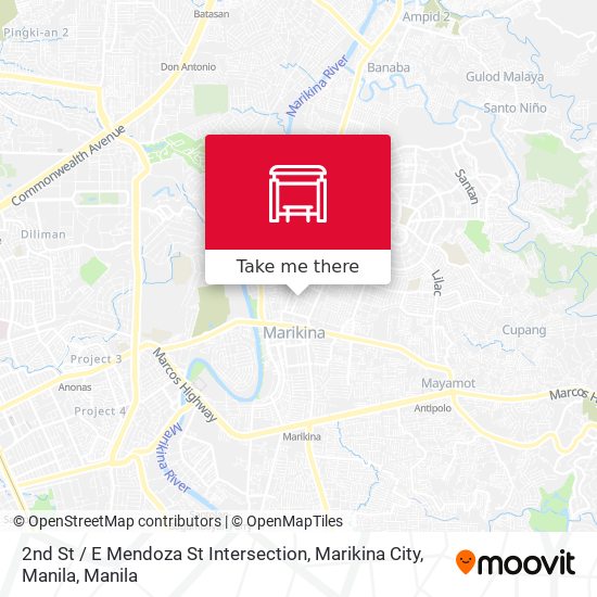 2nd St / E Mendoza St Intersection, Marikina City, Manila map