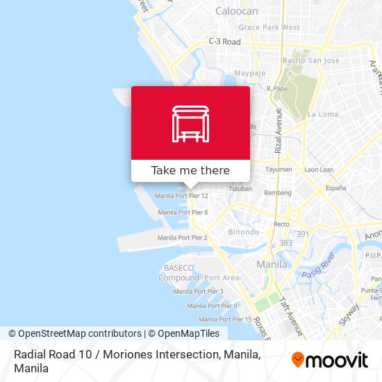 Radial Road 10 / Moriones Intersection, Manila map