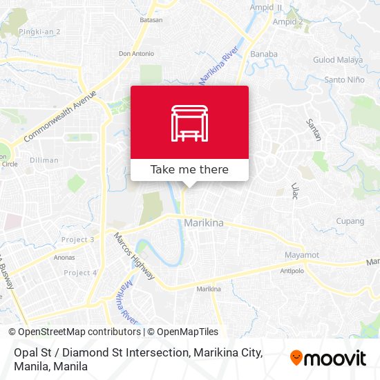 Opal St / Diamond St Intersection, Marikina City, Manila map