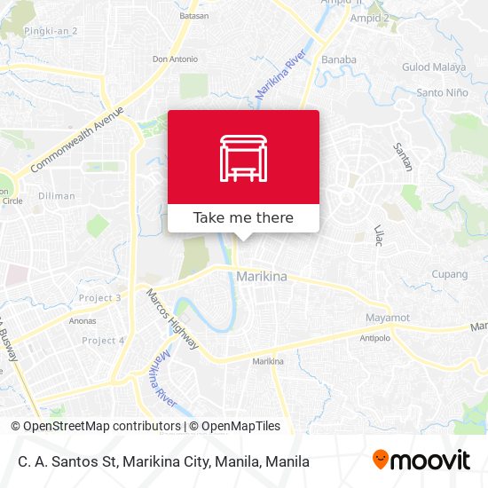 C. A. Santos St, Marikina City, Manila map