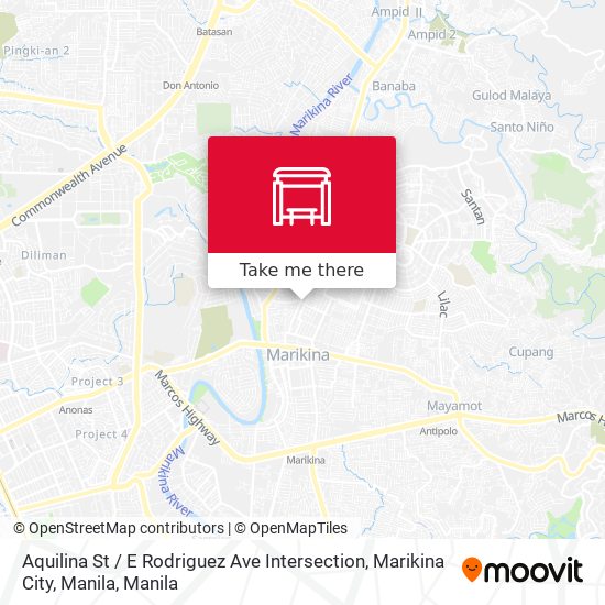 Aquilina St / E Rodriguez Ave Intersection, Marikina City, Manila map