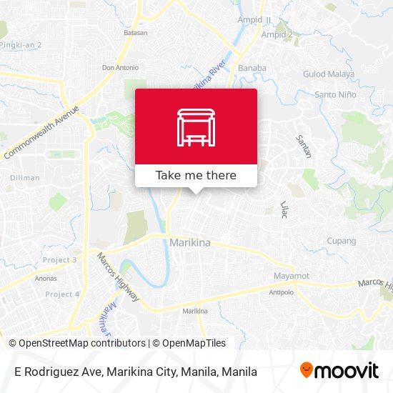 E Rodriguez Ave, Marikina City, Manila map