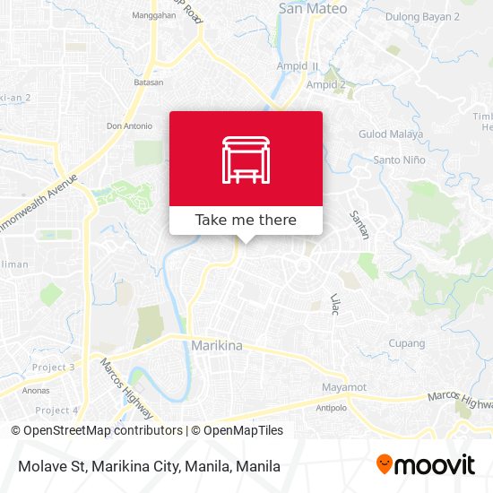Molave St, Marikina City, Manila map