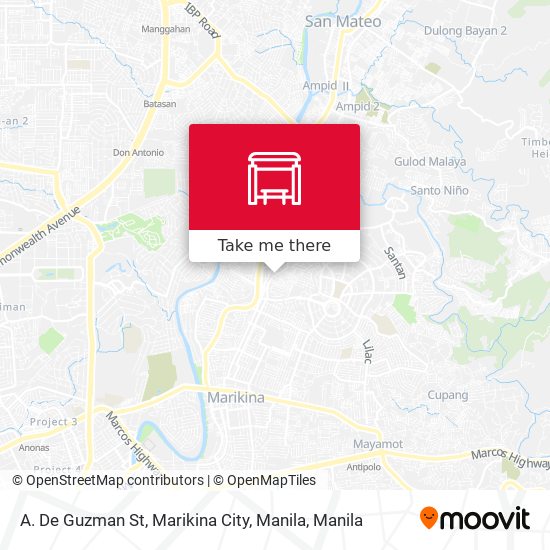 A. De Guzman St, Marikina City, Manila map