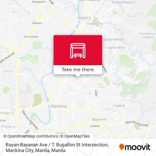 Bayan-Bayanan Ave / T. Bugallon St Intersection, Marikina City, Manila map