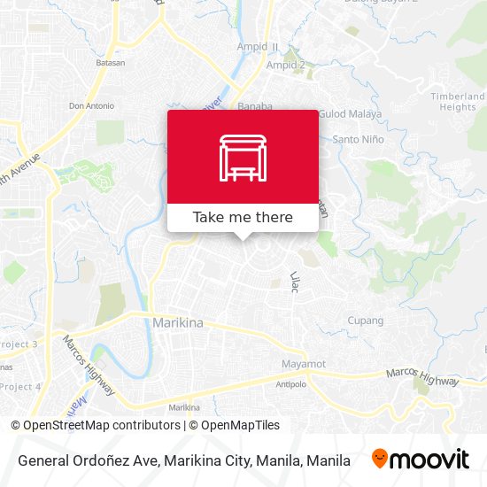General Ordoñez Ave, Marikina City, Manila map