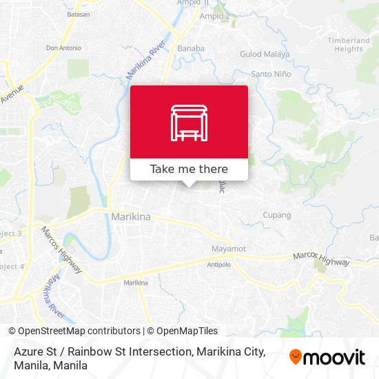 Azure St / Rainbow St  Intersection, Marikina City, Manila map