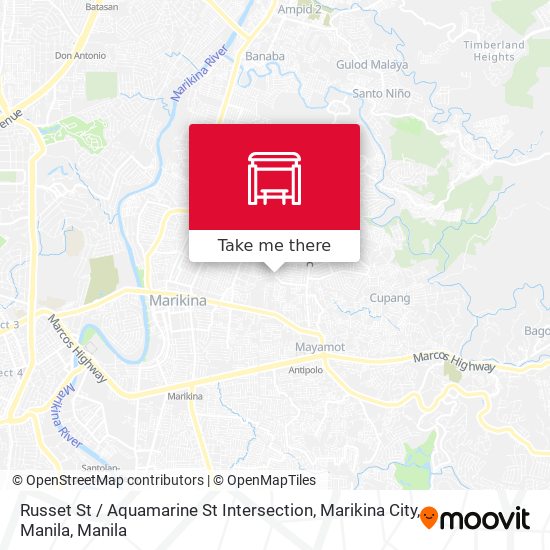 Russet St / Aquamarine St Intersection, Marikina City, Manila map