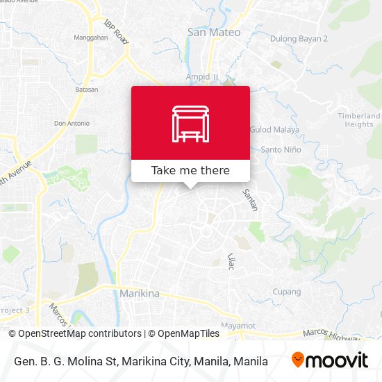 Gen. B. G. Molina St, Marikina City, Manila map