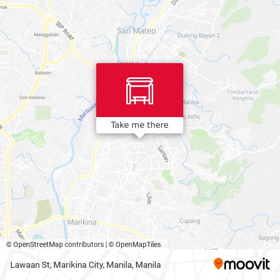 Lawaan St, Marikina City, Manila map