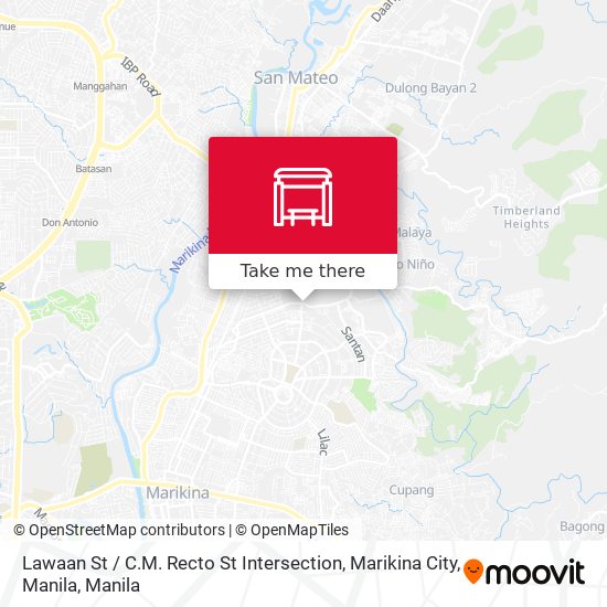 Lawaan St / C.M. Recto St Intersection, Marikina City, Manila map