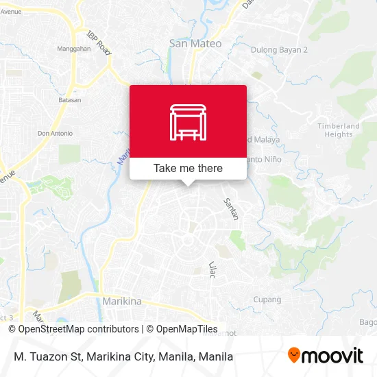 M. Tuazon St, Marikina City, Manila map